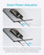 ⁦كابل شحن تايبي سي ثنائي Anker 140W⁩ - الصورة ⁦3⁩